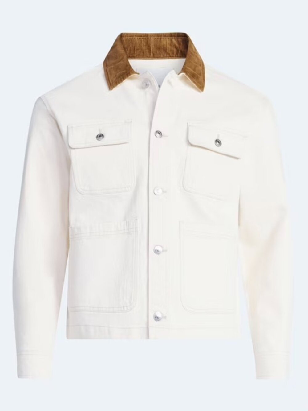 Free Assembly Men's Chore Jacket with Long Sleeves